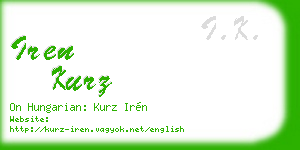 iren kurz business card